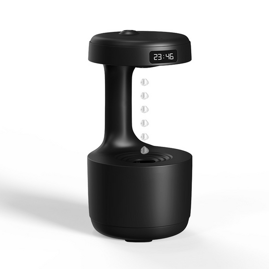 Drip Flow Humidifier Black on a nightstand